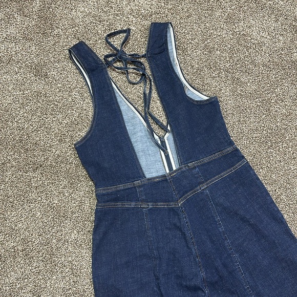 Pilcro by Anthropologie Modern Sportsuit romper denim jumpsuit size 6 women’s - Picture 14 of 16